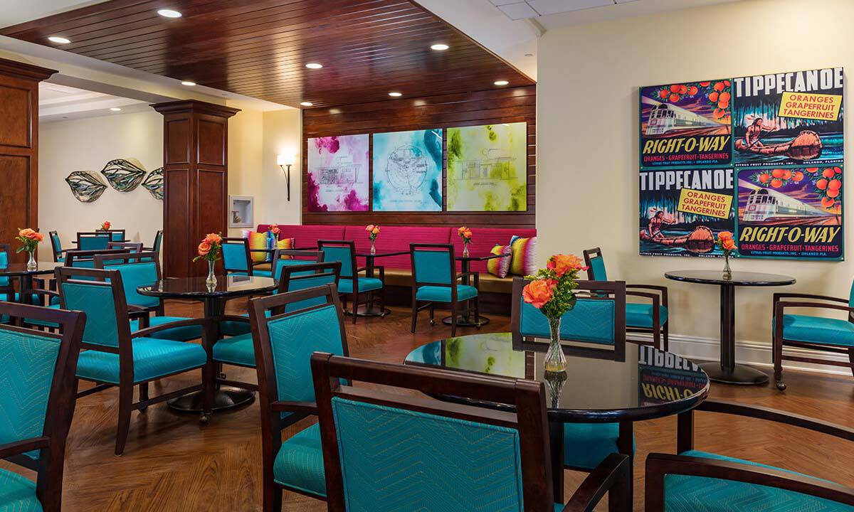 Interior-Dining Room-HarborChase of Dr. Phillips-Orlando Senior Living