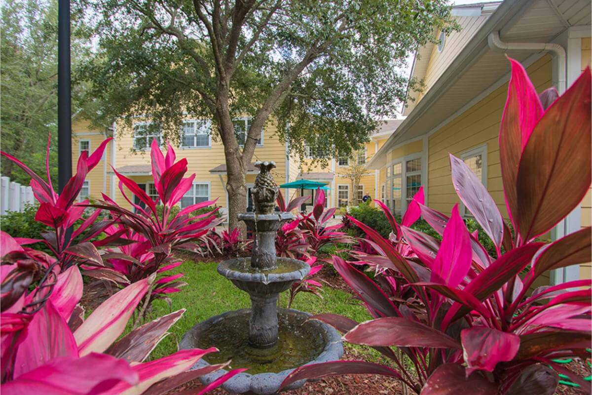 Exterior-Fountain-HarborChase of Jacksonville-Florida Senior Living