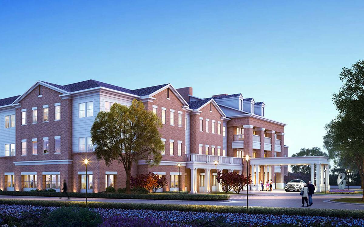 Exterior of Building-HarborChase of Prince William Commons-Senior Living in Woodbridge