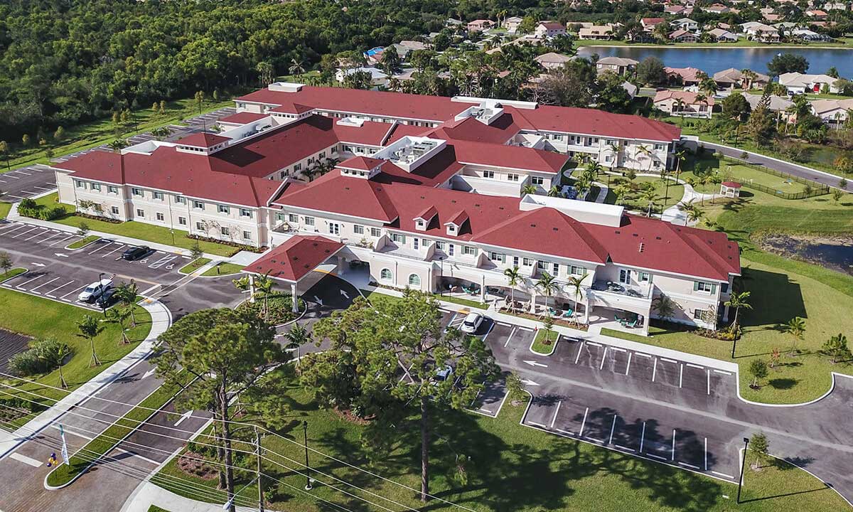 HarborChase of Wellington Crossing-Aerial Shot of Building-Luxury Senior Living Near Lake Worth, Florida