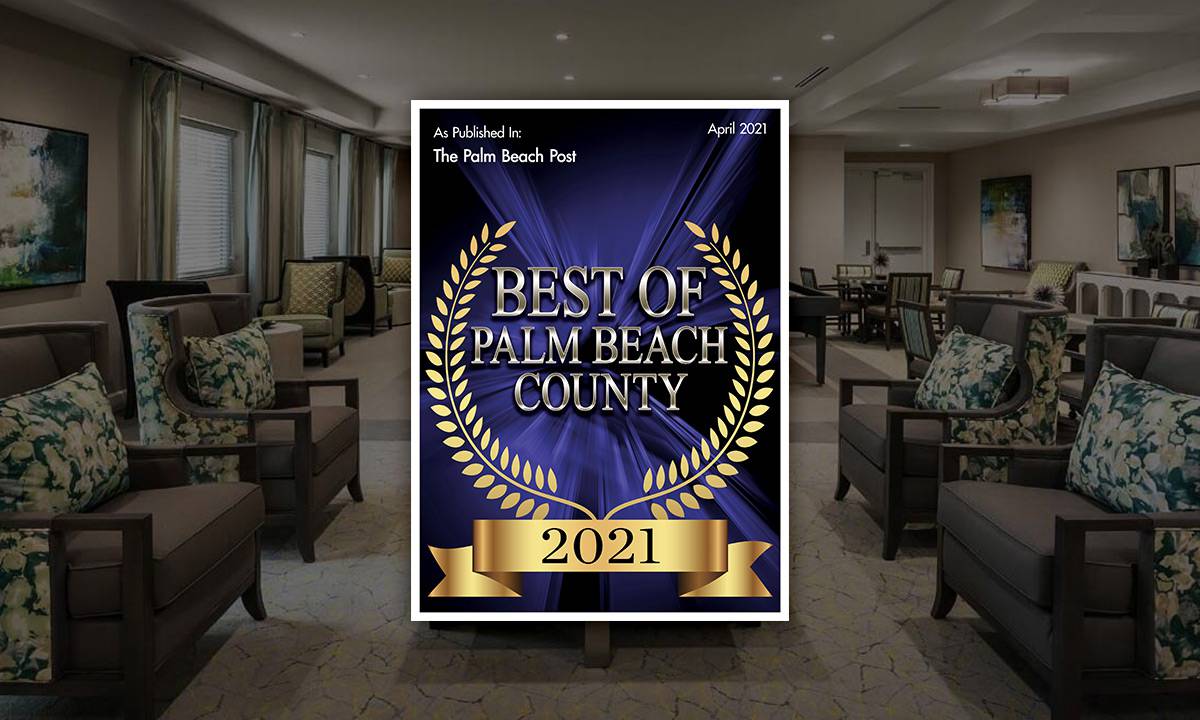 HarborChase of Wellington Crossing-2021 Best of Palm Beach County Badge-Luxury Senior Living Near Lake Worth, Florida