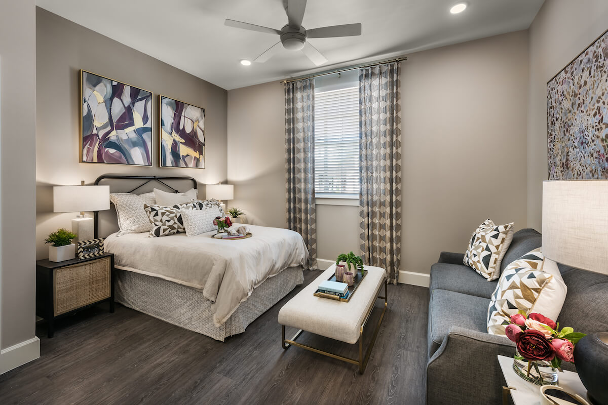 HarborChase of Stuart-Senior Apartment Bedroom-Luxury Senior Living in Florida