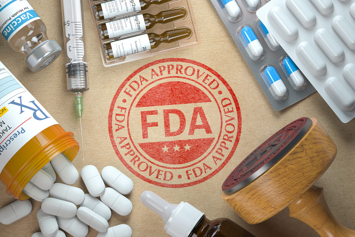 FDA Approved Logo surrounded by medications-Alzheimer's treatment
