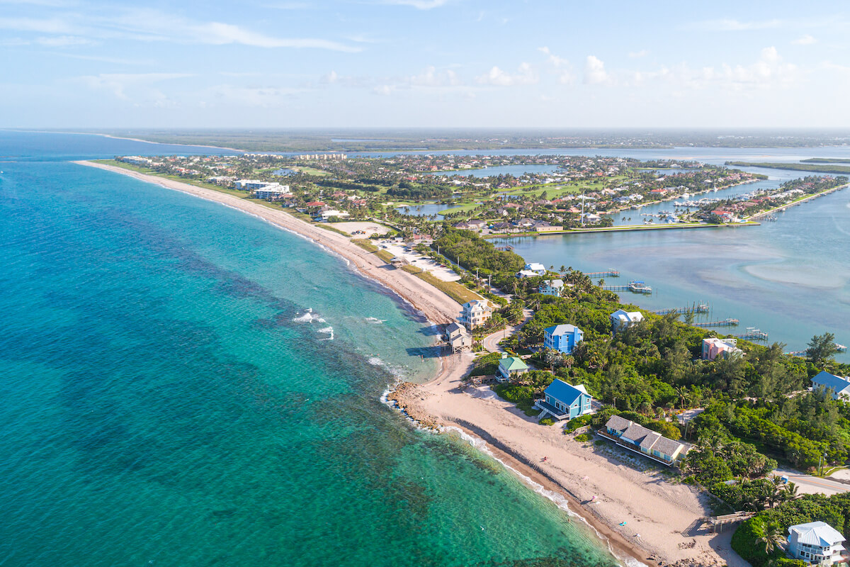 Stuart, Florida - Aerial view of Bathtub Reef Beach-Stuart senior living