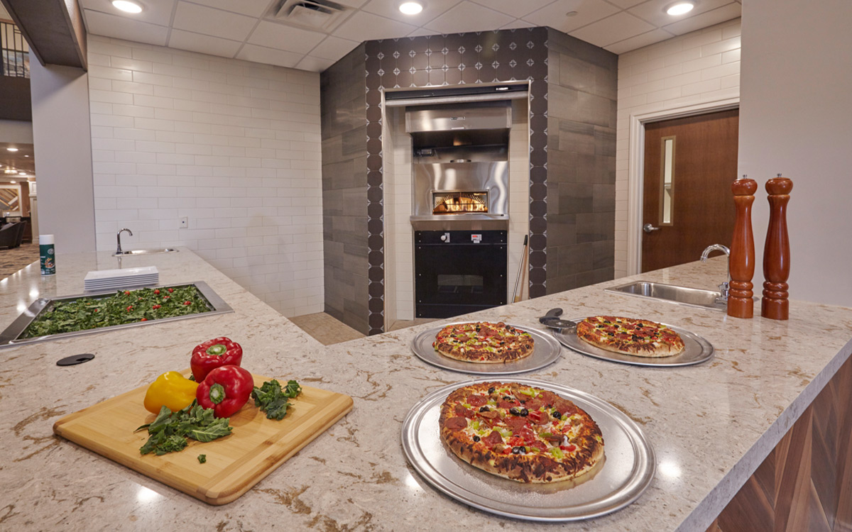 Interior-Pizza Oven-HarborChase of Beavercreek-Senior Living in Ohio